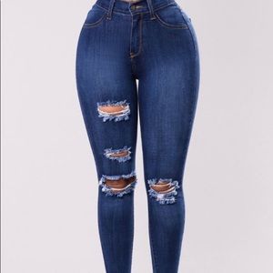 Dark Denim Ripped Jeans